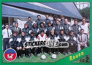 Figurina Equipe de Rouen - D2 groupe B - FOOT 1990-1991 - Panini
