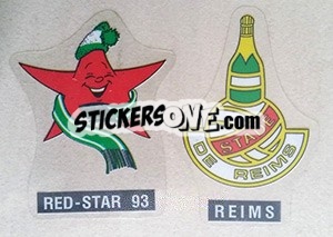 Sticker Ecusson Red Star-Reims - FOOT 1990-1991 - Panini