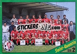 Sticker Equipe de Saint-Quentin - D2 groupe B - FOOT 1990-1991 - Panini