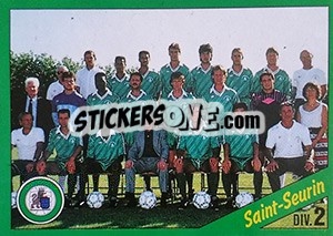 Figurina Equipe de Saint-Seurin - D2 groupe B - FOOT 1990-1991 - Panini