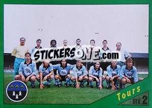 Sticker Equipe de Tours - D2 groupe B - FOOT 1990-1991 - Panini