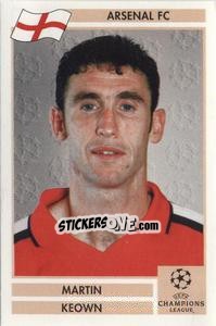 Sticker Martin Keown - Champions League 2000-2001. Finale n. 6 - Panini
