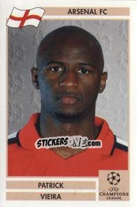 Sticker Patrick Vieira - Champions League 2000-2001. Finale n. 16 - Panini