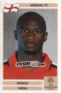 Cromo Patrick Vieira - Champions League 2000-2001. Finale - Panini