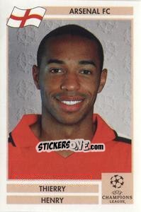 Sticker Thierry Henry - Champions League 2000-2001. Finale - Panini