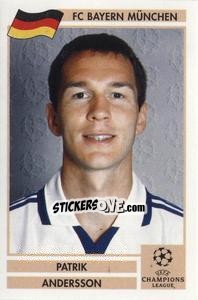 Sticker Patrik Andersson - Champions League 2000-2001. Finale - Panini