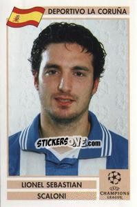 Sticker Lionel Sebastian Scaloni - Champions League 2000-2001. Finale - Panini