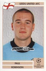 Sticker Paul Robinson - Champions League 2000-2001. Finale - Panini