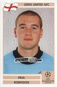 Sticker Paul Robinson - Champions League 2000-2001. Finale n. 110 - Panini