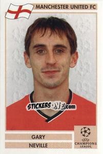 Sticker Gary Neville - Champions League 2000-2001. Finale n. 114 - Panini