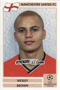 Sticker Wes Brown - Champions League 2000-2001. Finale n. 120 - Panini