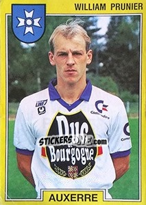Sticker William Prunier - FOOT 1991-1992 n. 10 - Panini