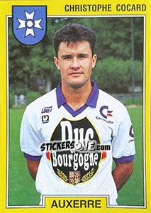 Sticker Christophe Cocard - FOOT 1991-1992 - Panini