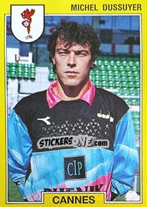 Sticker Michel Dussuyer - FOOT 1991-1992 - Panini