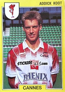 Sticker Addick Koot - FOOT 1991-1992 n. 38 - Panini