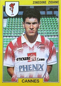 Sticker Zinedine Zidane - FOOT 1991-1992 n. 43 - Panini