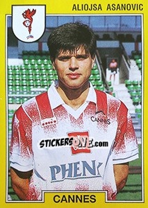 Sticker Aliojsa Asanovic - FOOT 1991-1992 n. 44 - Panini