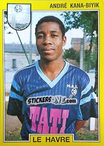 Sticker André Kana-Biyik - FOOT 1991-1992 - Panini