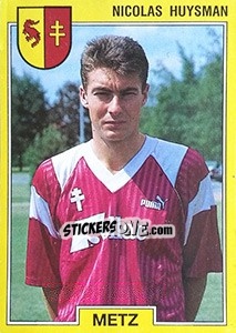 Cromo Nicolas Huysman - FOOT 1991-1992 - Panini