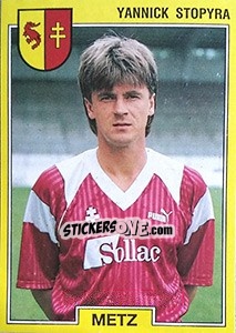 Sticker Yannick Stopyra - FOOT 1991-1992 n. 132 - Panini