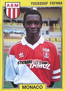 Cromo Youssouf Fofana - FOOT 1991-1992 - Panini