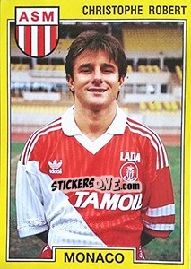 Sticker Christophe Robert - FOOT 1991-1992 - Panini