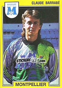 Sticker Claude Barrabé - FOOT 1991-1992 - Panini