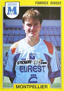 Sticker Fabrice Divert - FOOT 1991-1992 - Panini