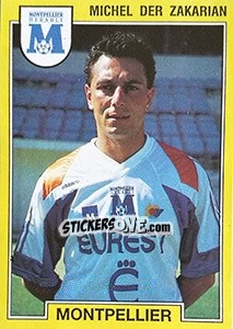 Sticker Michel Der Zakarian - FOOT 1991-1992 - Panini