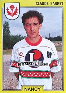 Sticker Claude Barret - FOOT 1991-1992 n. 166 - Panini