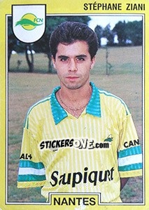 Sticker Stéphane Ziani - FOOT 1991-1992 - Panini