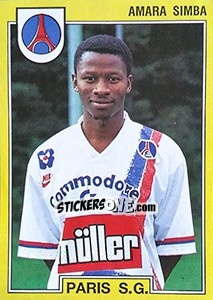 Sticker Amara Simba - FOOT 1991-1992 - Panini