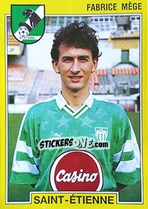 Figurina Fabrice Mège - FOOT 1991-1992 - Panini