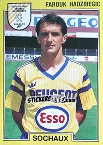 Sticker Farouk Hadzibegic - FOOT 1991-1992 - Panini