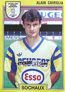 Sticker Alain Caveglia - FOOT 1991-1992 - Panini