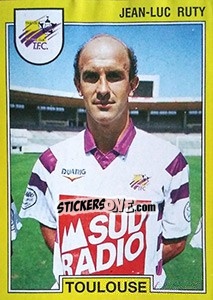 Sticker Jean-Luc Ruty - FOOT 1991-1992 - Panini