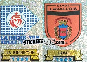 Sticker Ecusson La Roche/Yon - Laval - FOOT 1991-1992 - Panini