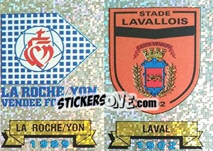 Cromo Ecusson La Roche/Yon - Laval - FOOT 1991-1992 - Panini