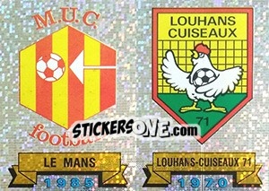 Sticker Ecusson Le Mans - Louhans Cuiseaux - FOOT 1991-1992 - Panini