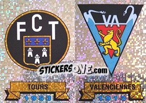 Sticker Ecusson Tours - Valenciennes - FOOT 1991-1992 - Panini