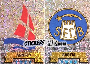 Sticker Ecusson Annecy - Bastia - FOOT 1991-1992 n. 297 - Panini