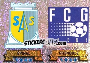 Sticker Ecusson Epinal - Grenoble - FOOT 1991-1992 n. 299 - Panini