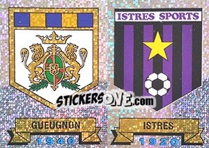 Sticker Ecusson Gueugnon - Istres - FOOT 1991-1992 n. 300 - Panini