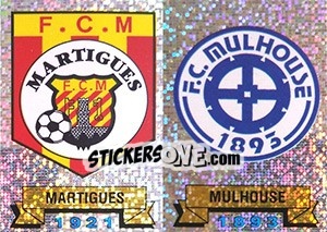 Cromo Ecusson Martigues - Mulhouse - FOOT 1991-1992 - Panini