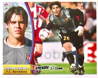Sticker Victor Valdes - Liga Spagnola 2003-2004 n. 87 - Colecciones ESTE