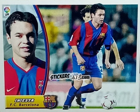 Figurina Iniesta - Liga Spagnola 2003-2004 n. 102 - Colecciones ESTE