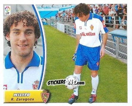 Cromo 12. Milito (Zaragoza) - Liga Spagnola 2003-2004 n. 526 - Colecciones ESTE