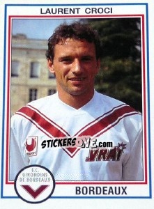 Sticker Laurent Croci - FOOT 1992-1993 n. 17 - Panini