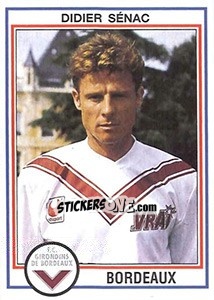 Sticker Didier Senac - FOOT 1992-1993 n. 18 - Panini