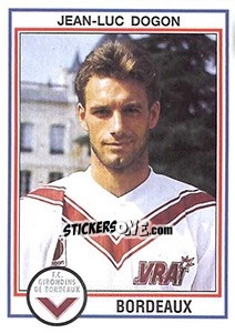 Sticker Jean-Luc Dogon - FOOT 1992-1993 - Panini